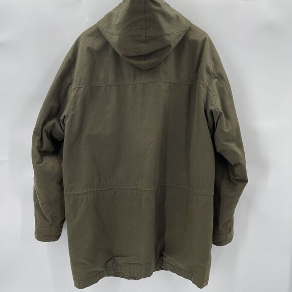 LL Bean Blanket Lined Hooded Jacket Mens Tall Large Green - Picture 8 of 11